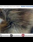 Brown | Caramel Striped Wolf Faux Fur Fabric