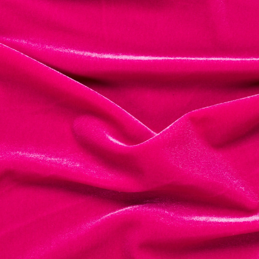 Fuchsia Stretch Velvet Apparel Spandex Fabric - Fashion Fabrics Los Angeles 