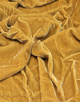 Gold Silk Velvet Fabric - Fashion Fabrics Los Angeles 