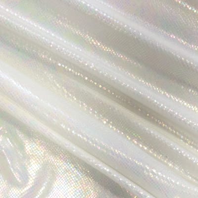 White Venom Snake Skin Stretch Velvet Iridescent Spandex Fabric - Fashion Fabrics Los Angeles 
