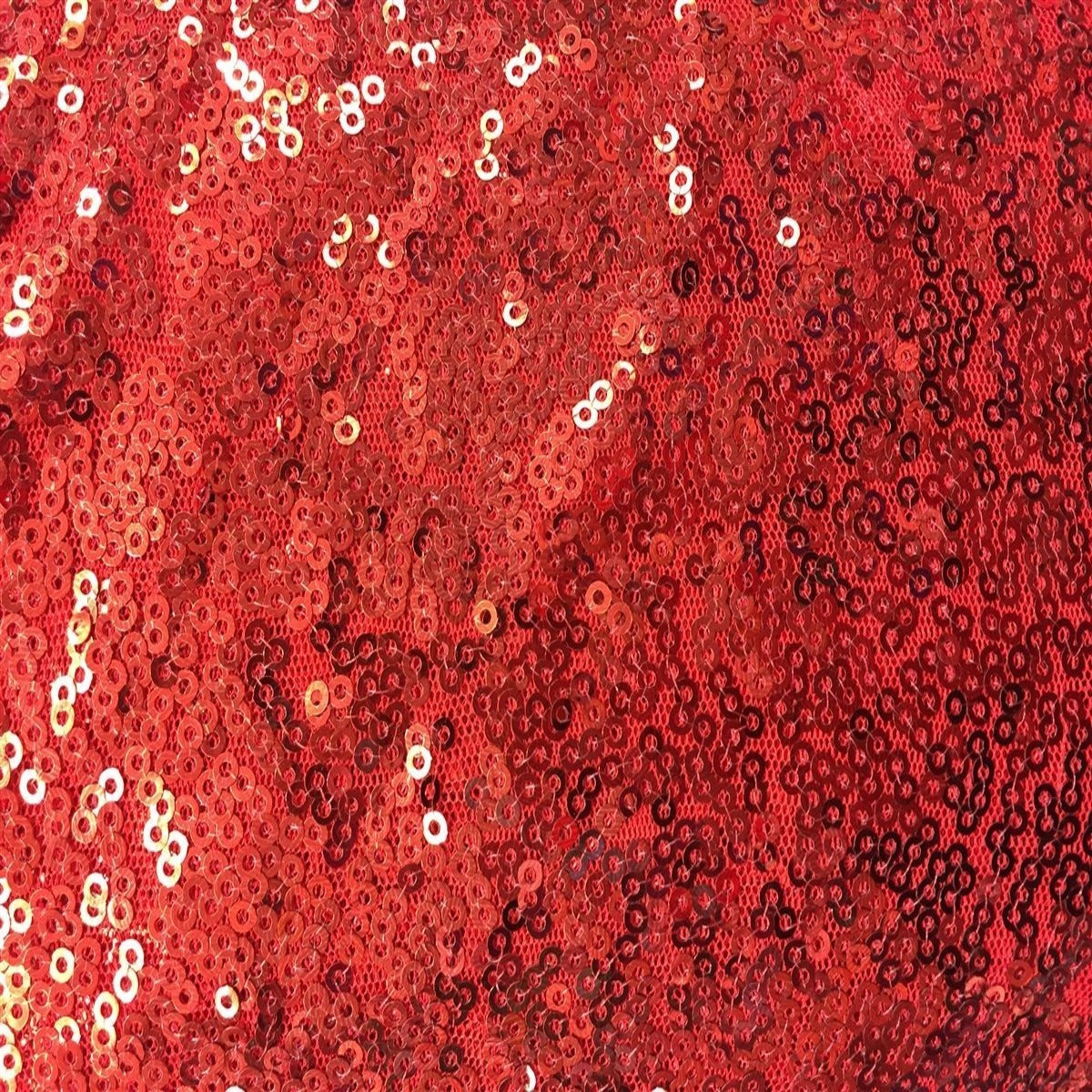Red Mini Disc All Over Sequin Nylon Mesh Fabric - Fashion Fabrics LLC