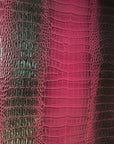 Pink Black 2 Tone Metallic Gator Vinyl - Fashion Fabrics Los Angeles 