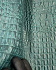 Turquoise Marine Gator Vinyl Fabric