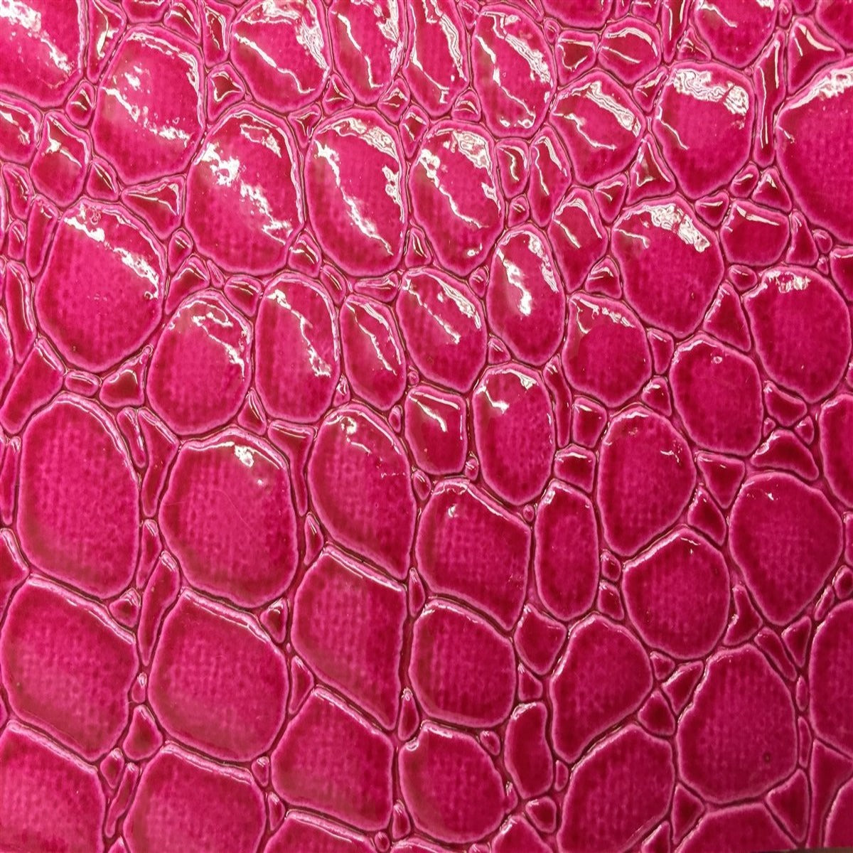 Fuchsia Crocodile Vinyl Fabric - Fashion Fabrics Los Angeles 