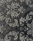 Tissu de draperie d'ameublement en velours gaufré damassé gris