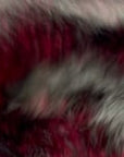Plum Purple Black Husky Print Long Pile Shaggy Faux Fur Fabric