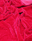 Hot Pink Silk Velvet Fabric - Fashion Fabrics Los Angeles 