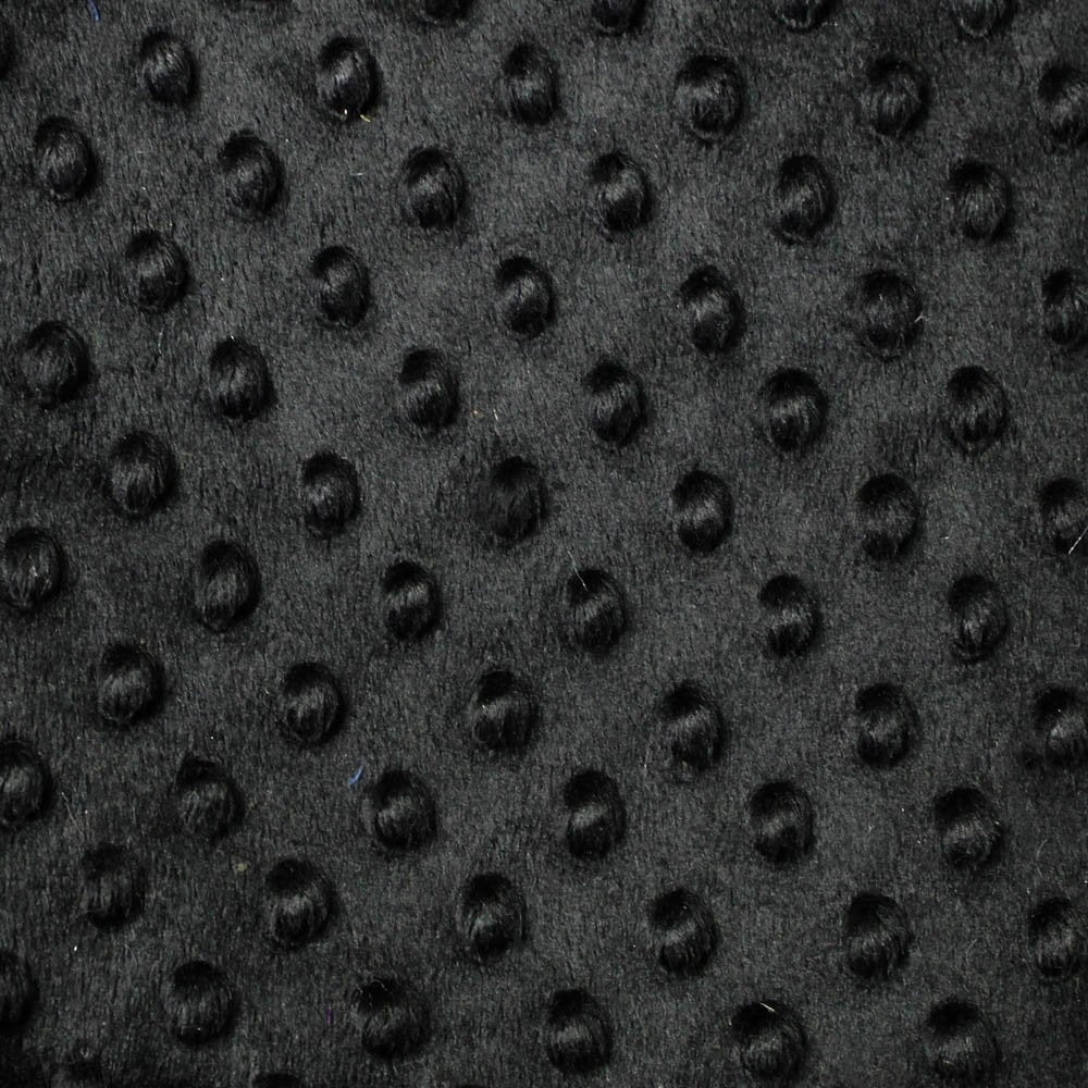 Black Minky Dimple Dot Fabric - Fashion Fabrics Los Angeles 