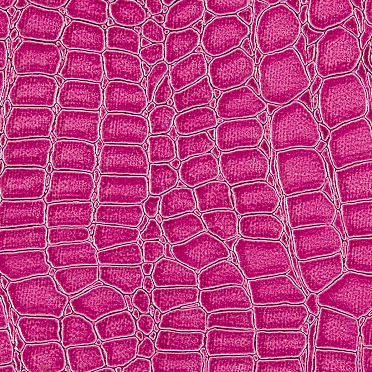 Pink Crocodile Vinyl Fabric - Fashion Fabrics Los Angeles 