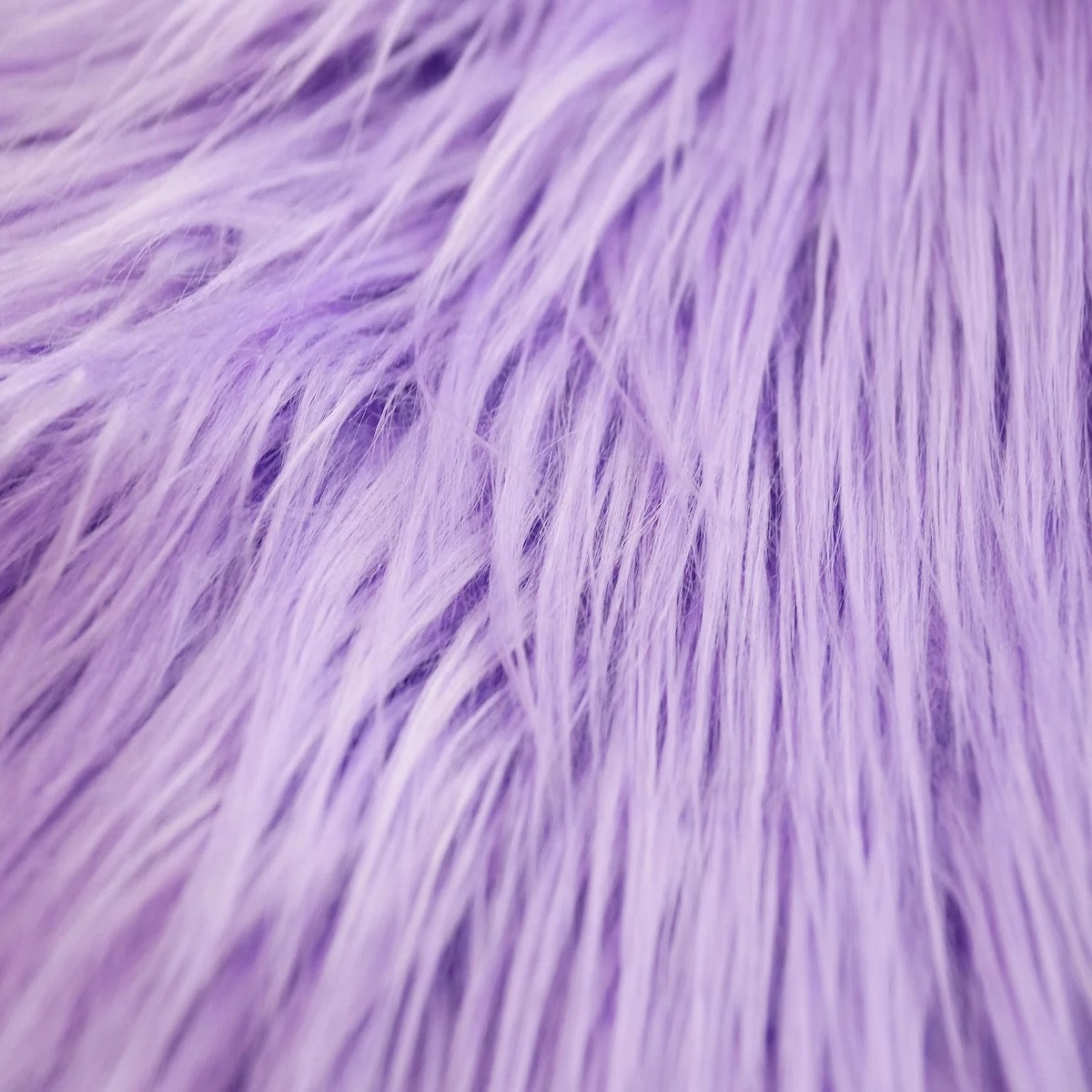 Lavender Purple Shaggy Long Pile Faux Fur Fabric (4") - Fashion Fabrics LLC