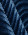 Navy Swirl Velvet Flocking Fabric - Fashion Fabrics LLC