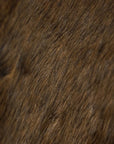 Tissu fausse fourrure à poils courts avec ours castor marron