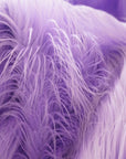 Lavender Purple Shaggy Long Pile Faux Fur Fabric (4") - Fashion Fabrics LLC