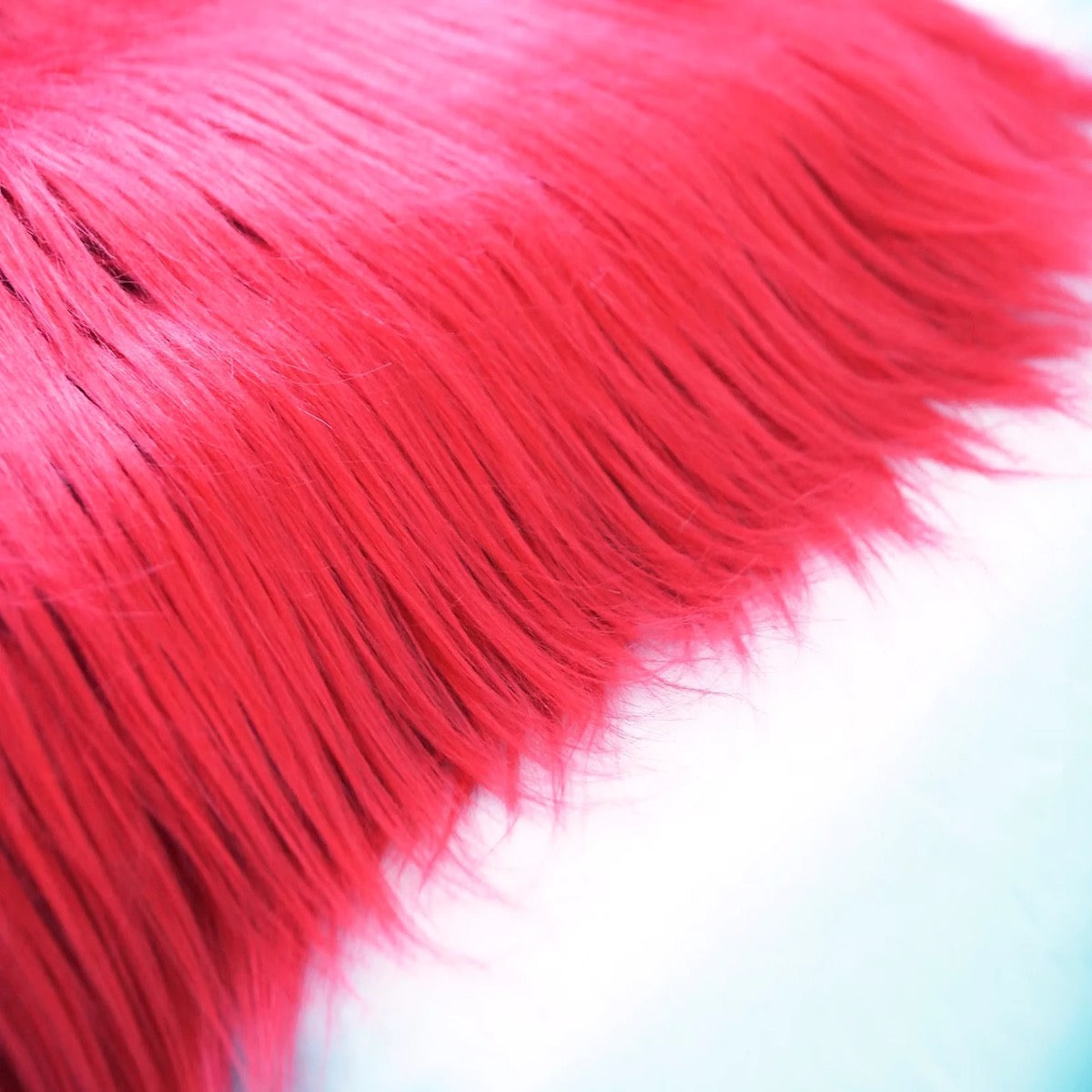 Red Shaggy Long Pile Faux Fur Fabric (4") - Fashion Fabrics LLC