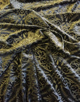 Black Lili Burnout Stretch Velvet Spandex Fabric - Fashion Fabrics Los Angeles 