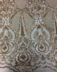 Gold Chantal Deluxe Sequins Lace Fabric - Fashion Fabrics LLC