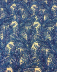 Royal Blue Cozy Pop Thread Floral Sequins Lace Fabric - Fashion Fabrics LLC
