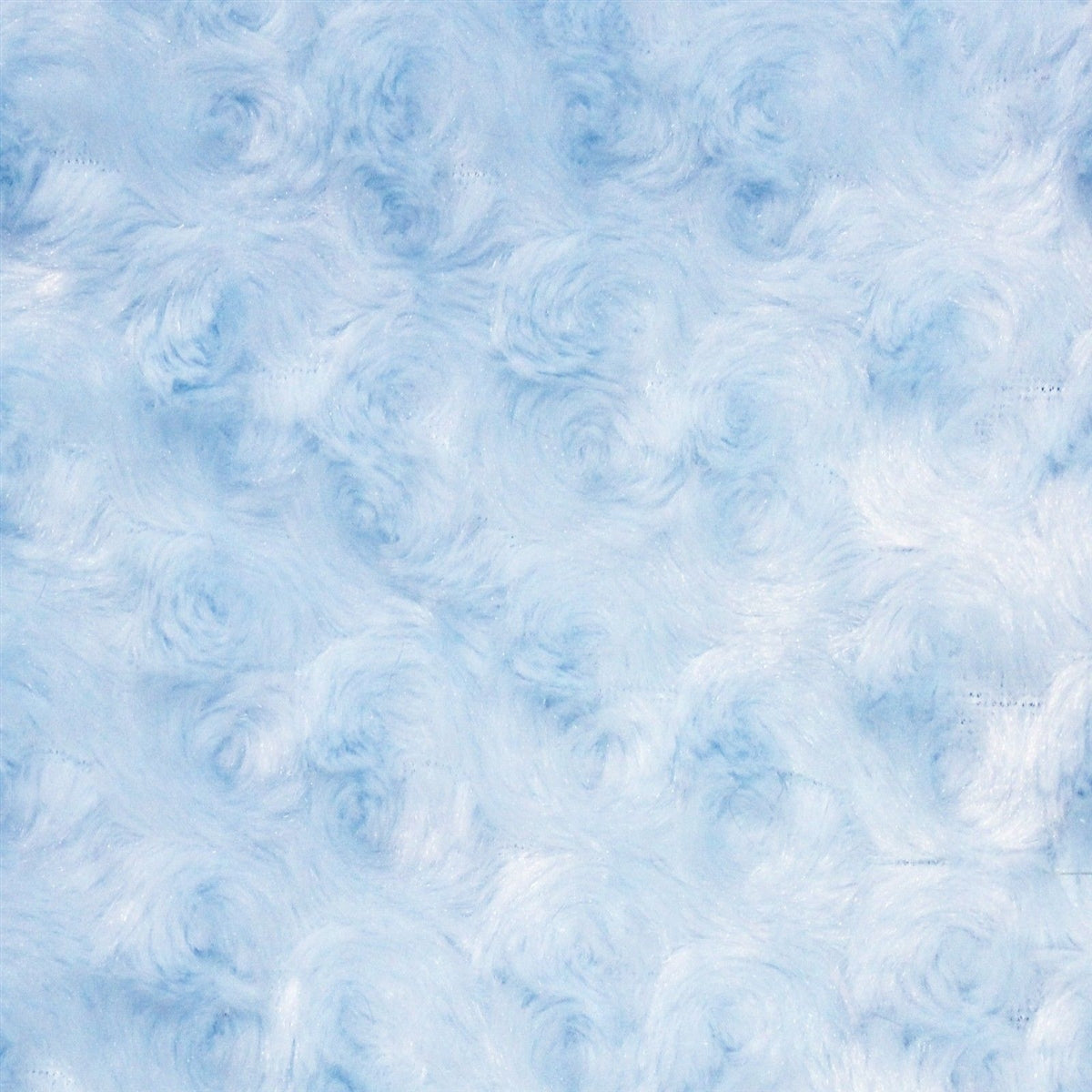 Sky Blue Swirl Rose Bud Fabric - Fashion Fabrics Los Angeles 