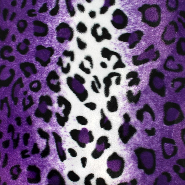 Purple Leopard Velboa Faux Fur - Fashion Fabrics Los Angeles 