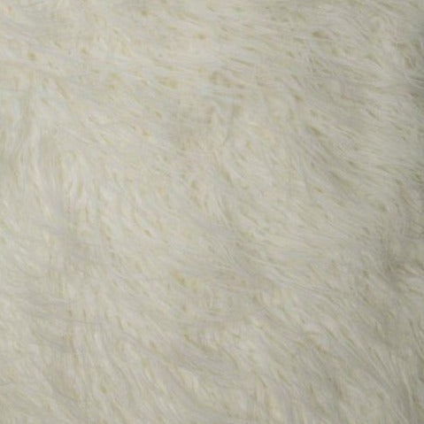 White Mongolian Long Pile Faux Fur Fabric - Fashion Fabrics Los Angeles 