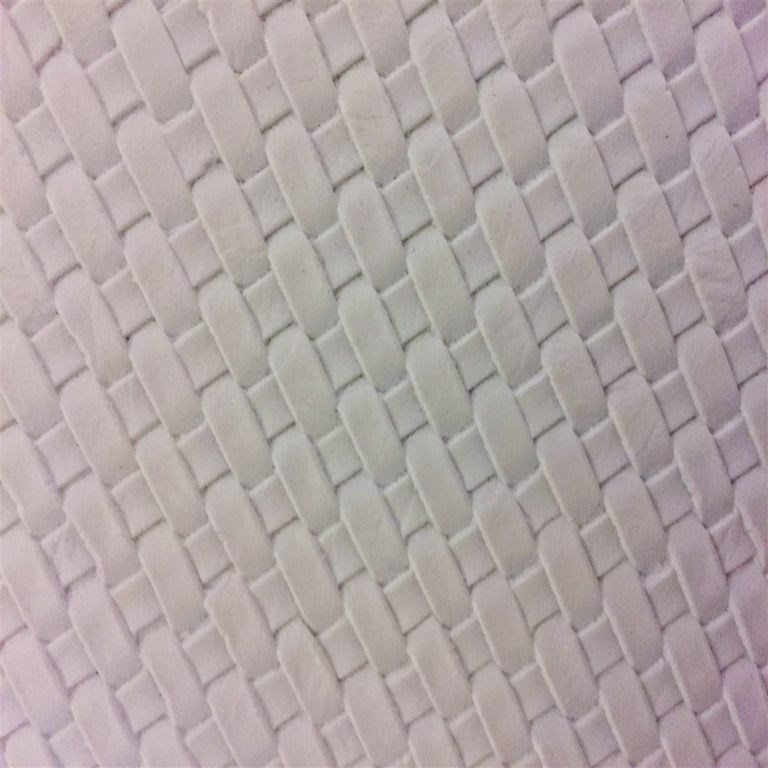 White Basket Weave Vinyl Fabric, White Woven Vinyl Fabric Fashion