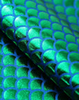 Blue Green Mermaid Scale Spandex Fabric - Fashion Fabrics LLC