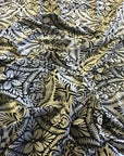 Silver Black Lili Burnout Stretch Velvet Spandex Fabric - Fashion Fabrics Los Angeles 