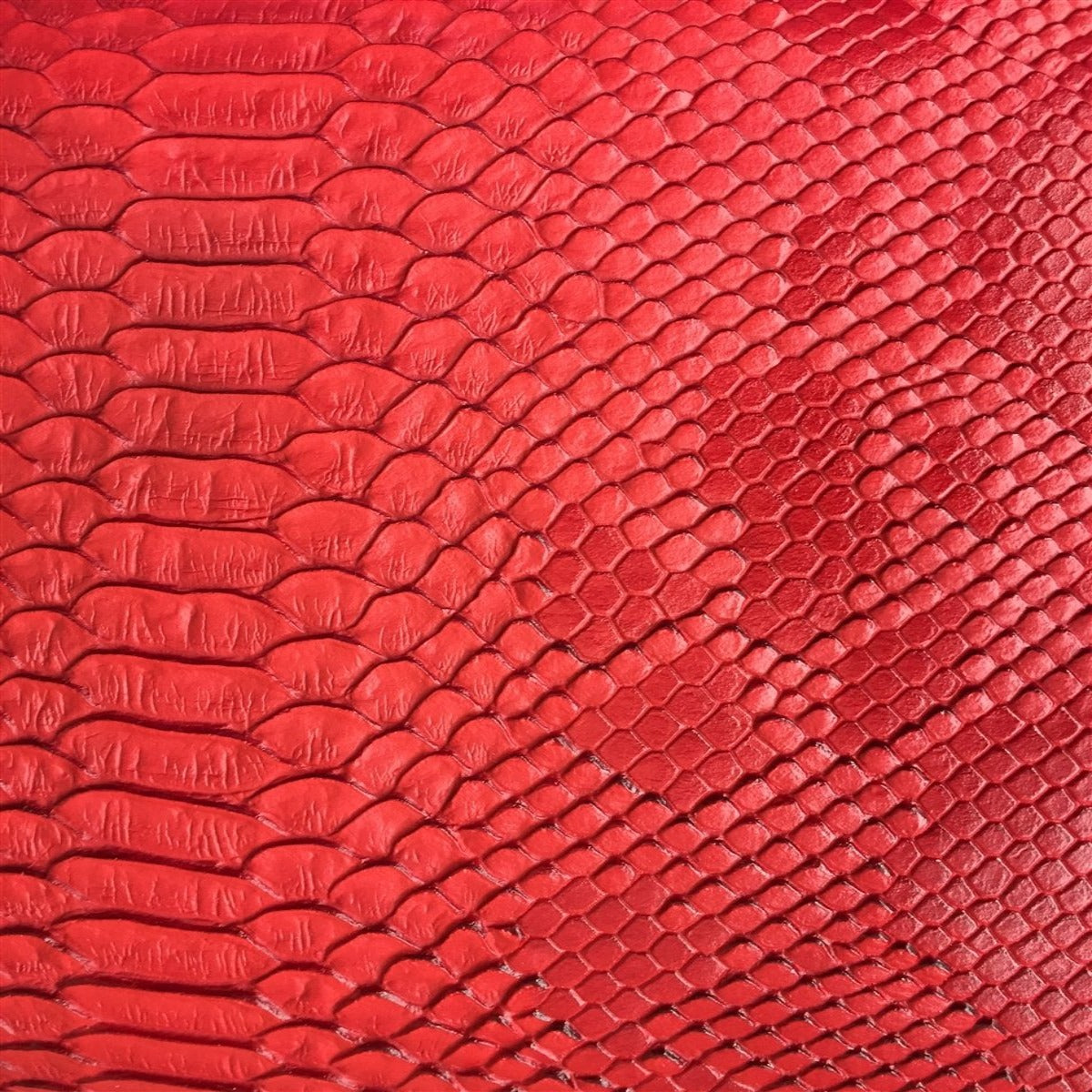 Red Faux Viper Sopythana Snake Skin Vinyl - Fashion Fabrics Los Angeles 