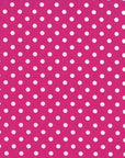 Hot Pink White Small Polka Dot Print Poly Cotton Fabric - Fashion Fabrics Los Angeles 