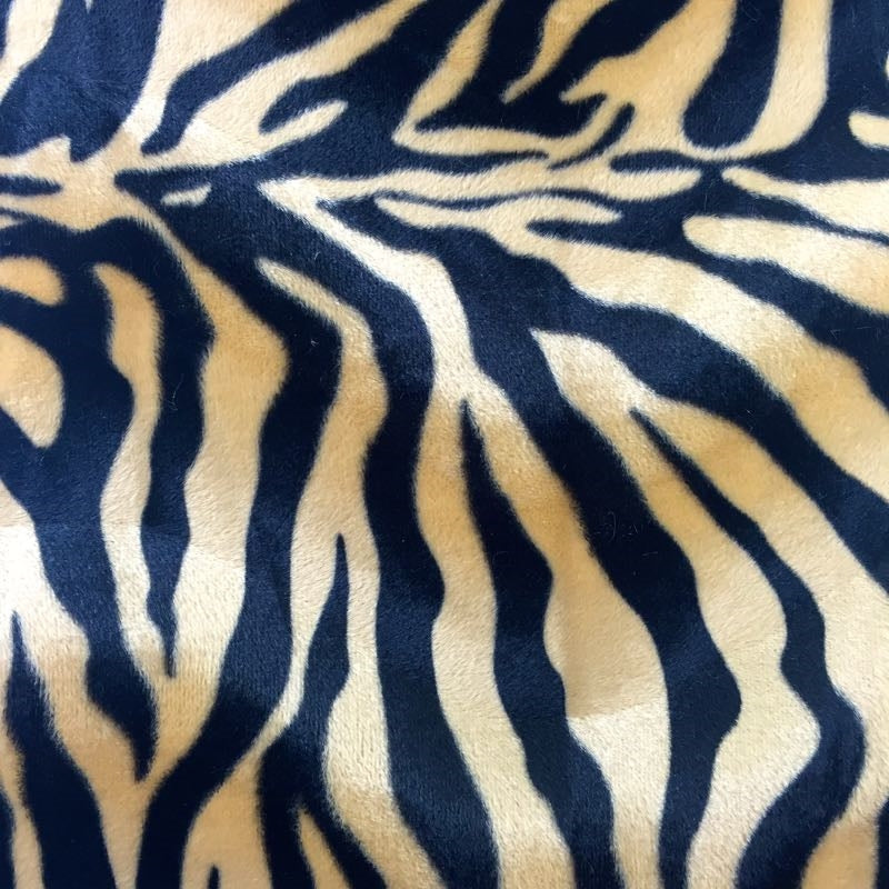 Brown Big Zebra Velboa Faux Fur Fabric - Fashion Fabrics Los Angeles 