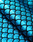 Turquoise Mermaid Scale Spandex Fabric - Fashion Fabrics LLC