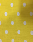 Yellow White Small Polka Dot Print Poly Cotton Fabric - Fashion Fabrics Los Angeles 