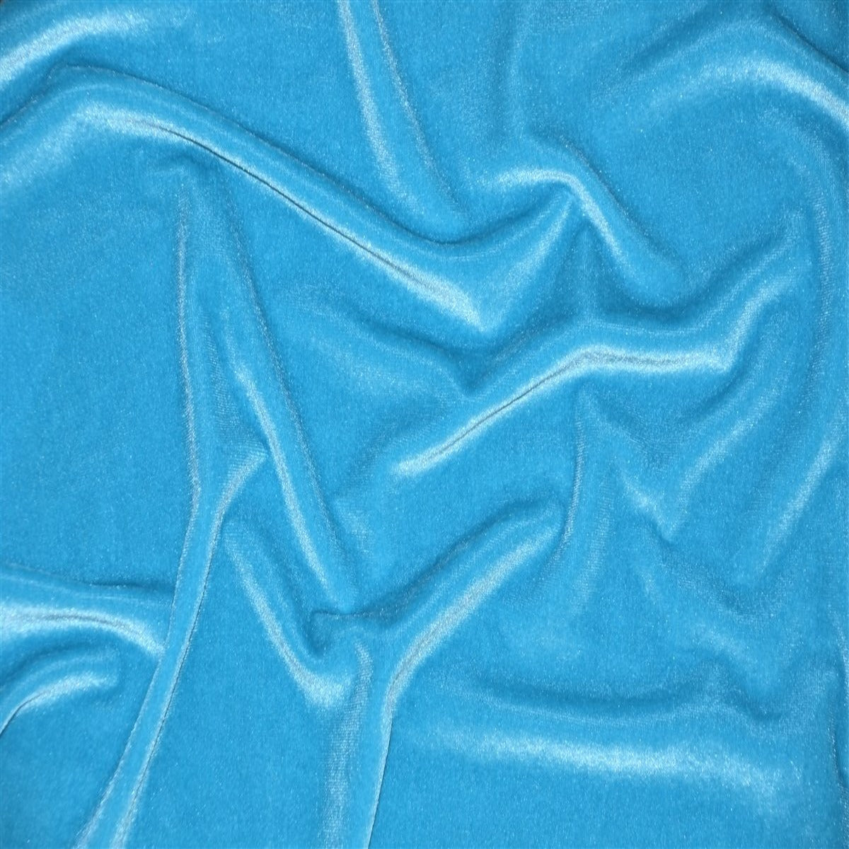 Aqua Blue Stretch Velvet Spandex Fabric - Fashion Fabrics Los Angeles 