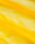 Yellow | White Luxury Faux Fur Shag Fabric - Fashion Fabrics Los Angeles 