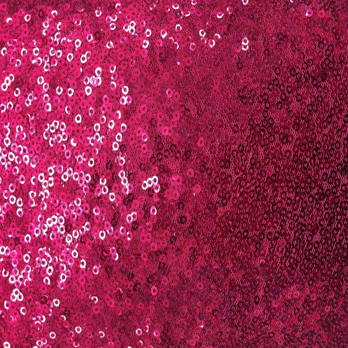 Hot Pink Mini Disc All Over Sequin Nylon Mesh Fabric - Fashion Fabrics LLC
