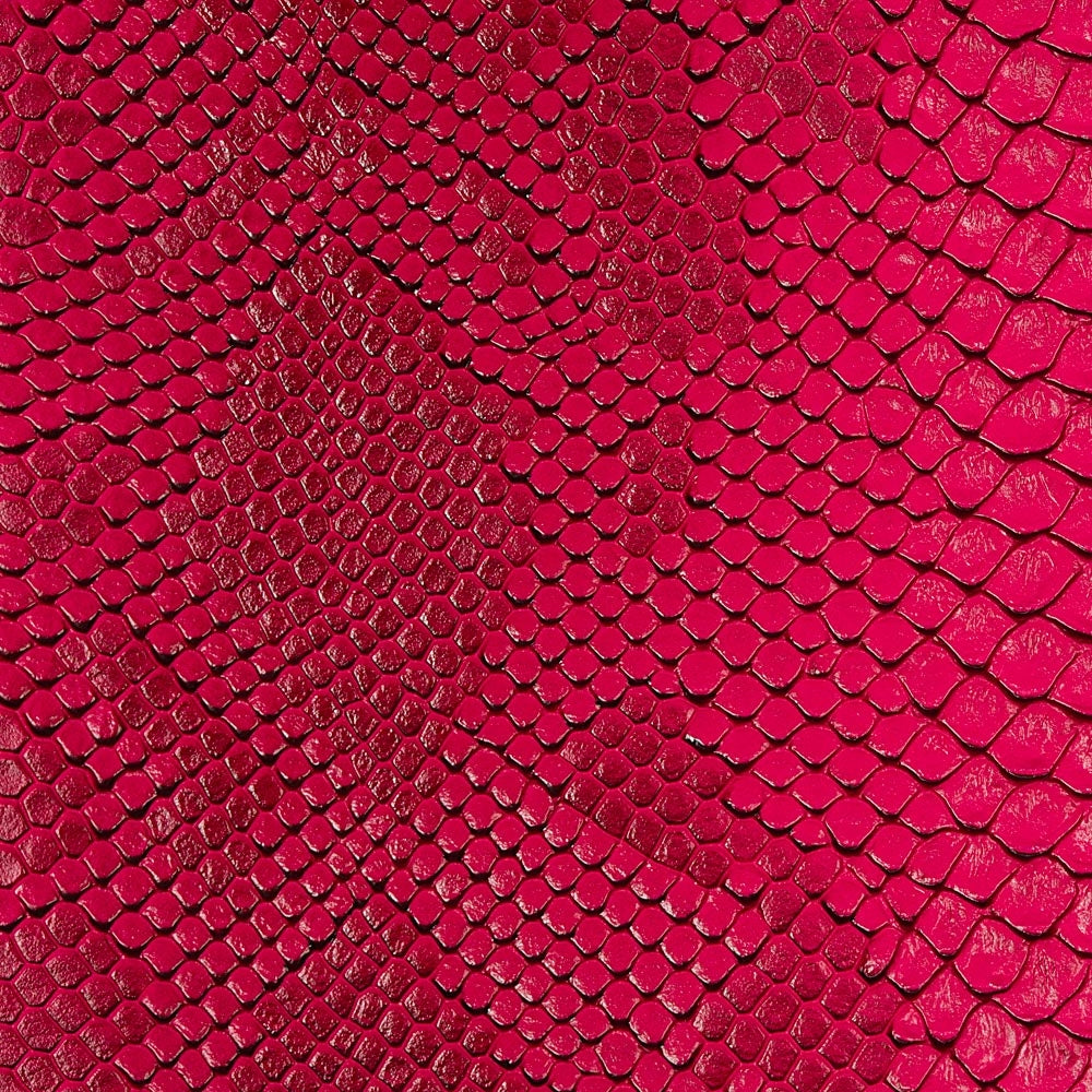 Fuchsia Faux Viper Sopythana Snake Skin Vinyl Fabric - Fashion Fabrics Los Angeles 