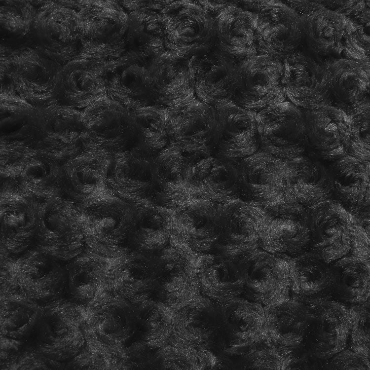 Black Swirl Rose Bud Fabric - Fashion Fabrics Los Angeles 