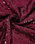 Burgundy Mini Disc All Over Sequin Nylon Mesh Fabric - Fashion Fabrics LLC