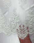 Off White Oswald Embroidered Lace Fabric - Fashion Fabrics LLC
