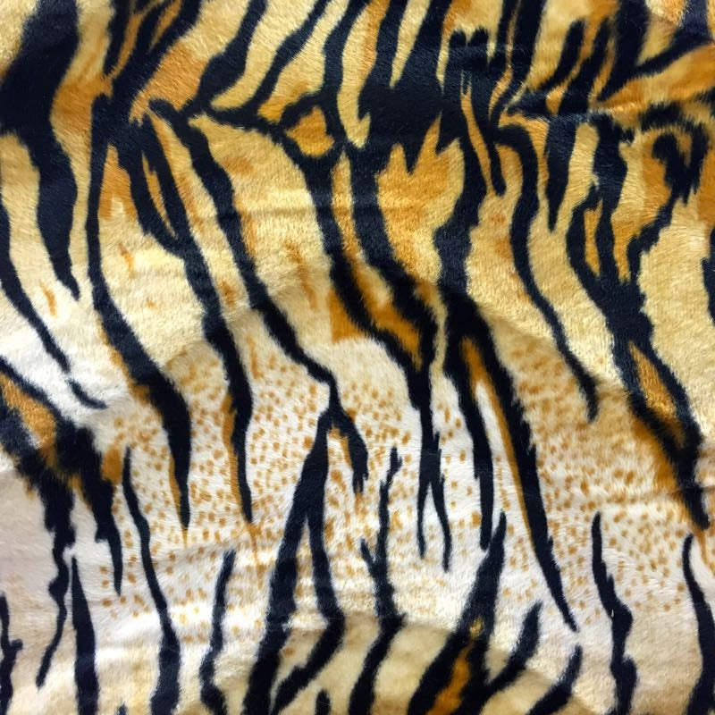 Siberian Tiger Velboa Faux Fur - Fashion Fabrics Los Angeles 