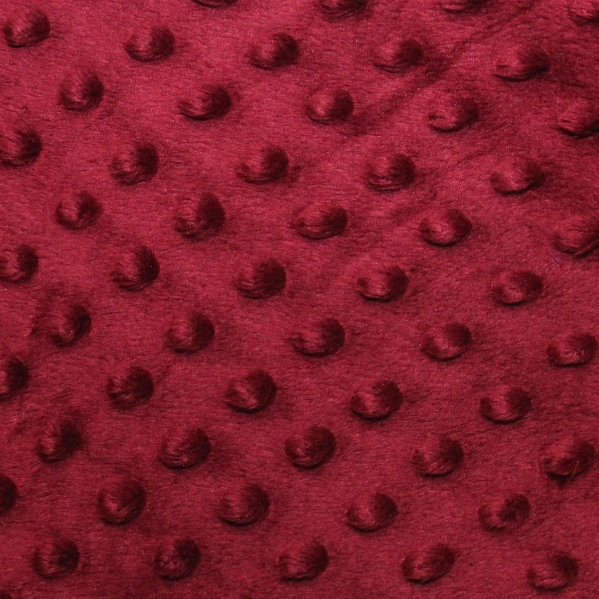 Burgundy Minky Dimple Dot Fabric - Fashion Fabrics Los Angeles 