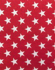 Red Patriotic Star Print Poly Cotton Fabric - Fashion Fabrics Los Angeles 
