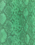 Green Matte Python Snake Skin Vinyl Fabric - Fashion Fabrics Los Angeles 