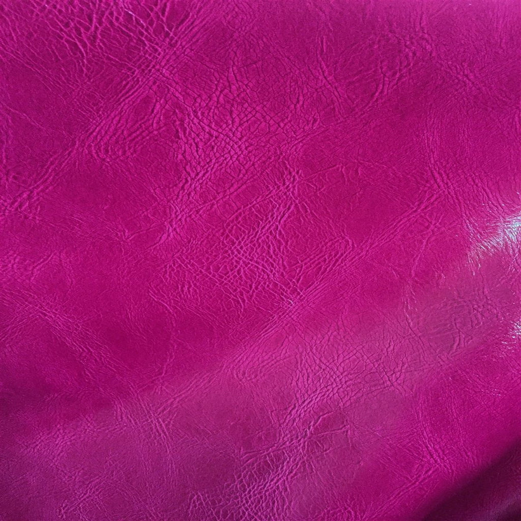 Fuchsia Distressed Faux Leather Upholstery Crafting Vinyl Fabric Fashion Fabrics LLC