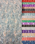 Purple Cozy Pop Thread Floral Sequins Lace Fabric - Fashion Fabrics LLC