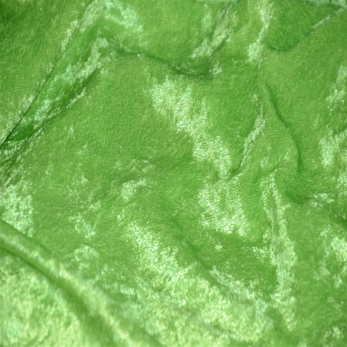 Lime Green Panne Crush Stretch Velvet Fabric - Fashion Fabrics Los Angeles 