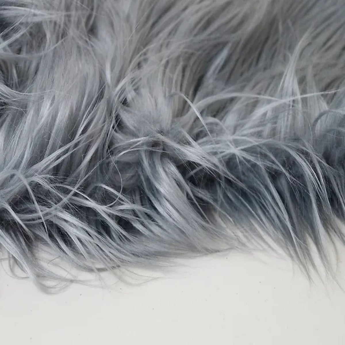 Charcoal Gray Shaggy Long Pile Faux Fur Fabric (4&quot;) - Fashion Fabrics LLC