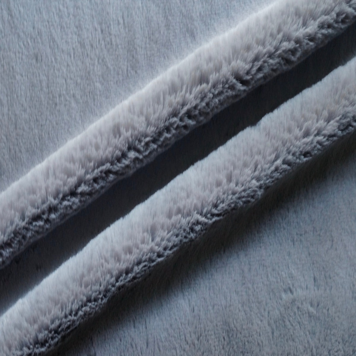 Charcoal Gray Rex Rabbit Minky Faux Fur Fabric - Fashion Fabrics LLC