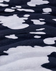 Black White II Cow Velboa Faux Fur - Fashion Fabrics Los Angeles 
