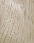 Cream Beige Shaggy Long Pile Faux Fur Fabric (4") - Fashion Fabrics LLC